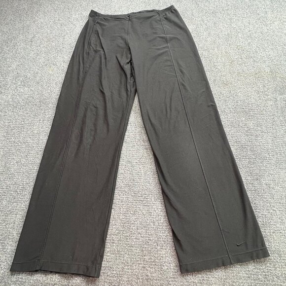 Nike Athletic Pants Mens L Black Dri-Fit Athleisure Elastic Waistband Zip Pocket - Picture 1 of 13